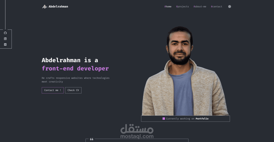موقع ويب لملف الأعمال الشخصي (Portfolio)
