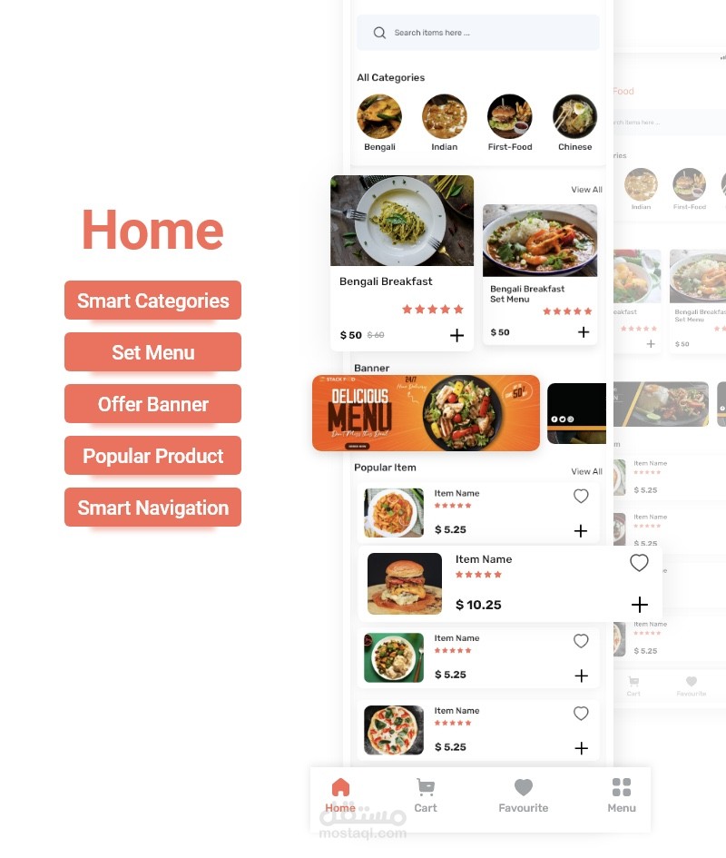تطبيق توصيل الطعام مع لوحة إدارة Laravel +   تطبيق رجل التوصيل
