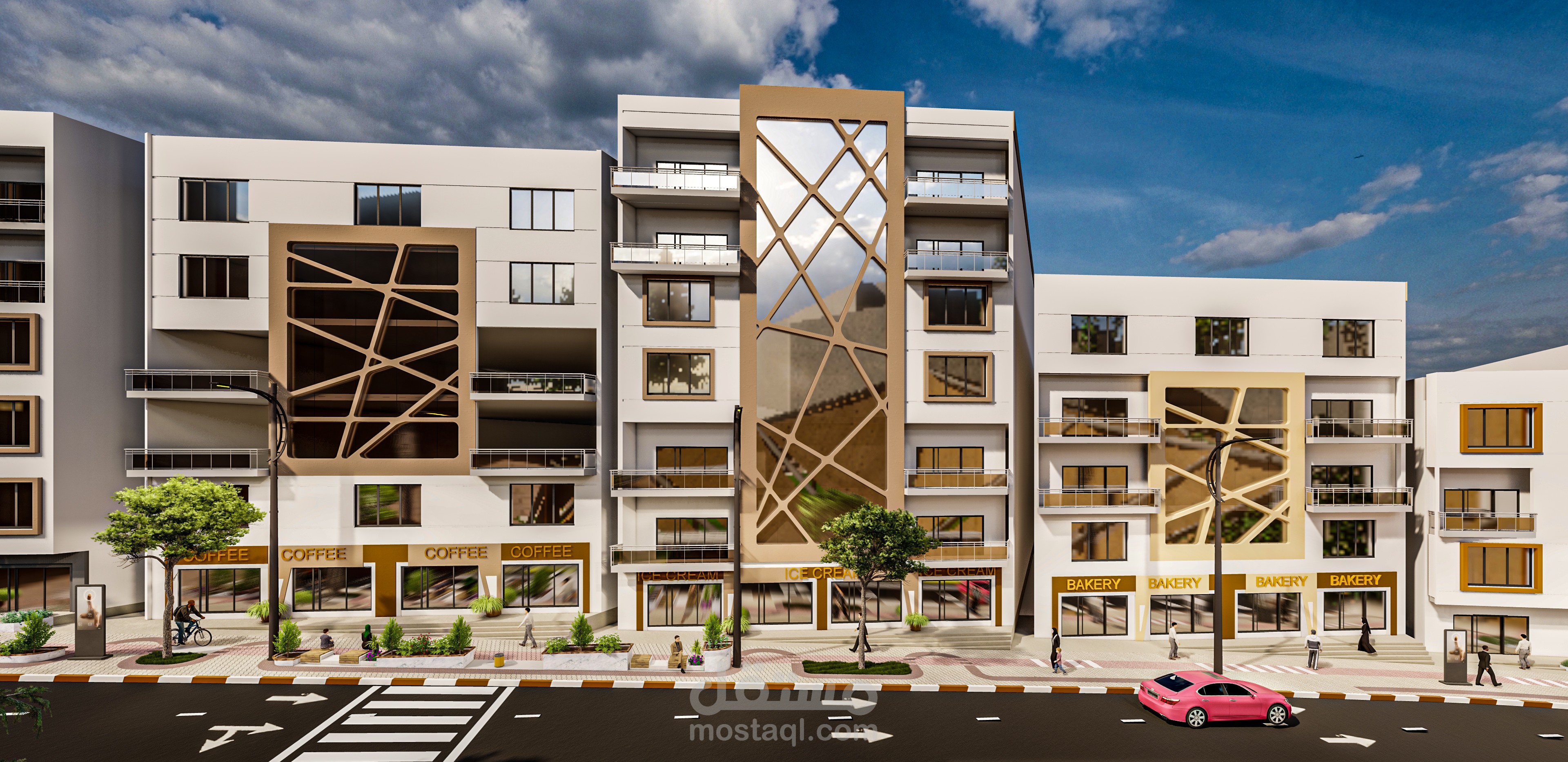 عمل إظهار  واخراج معماري للمشاريع الهندسية ثلاثية الابعاد