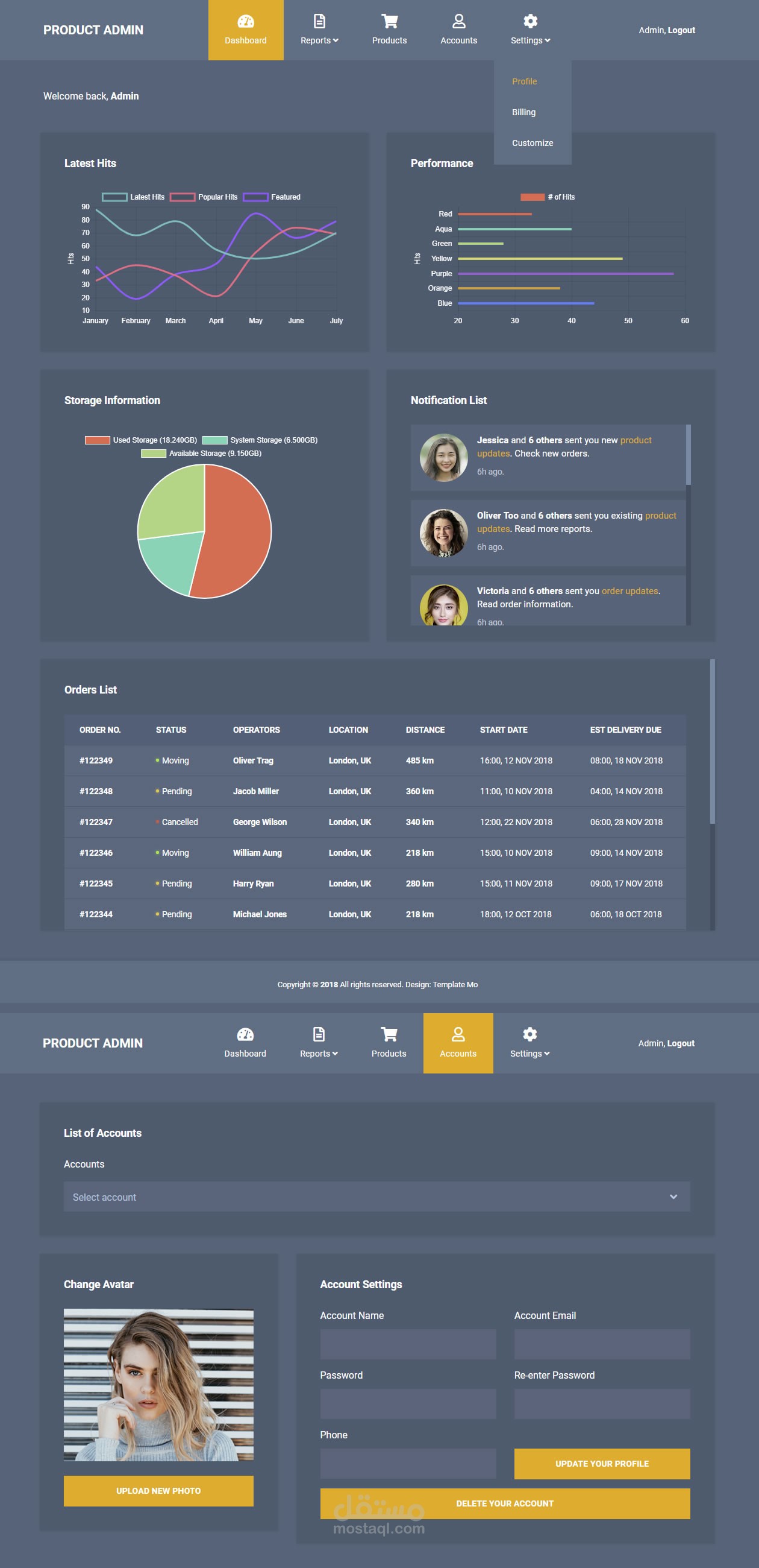 عمل موقع html ,css,js