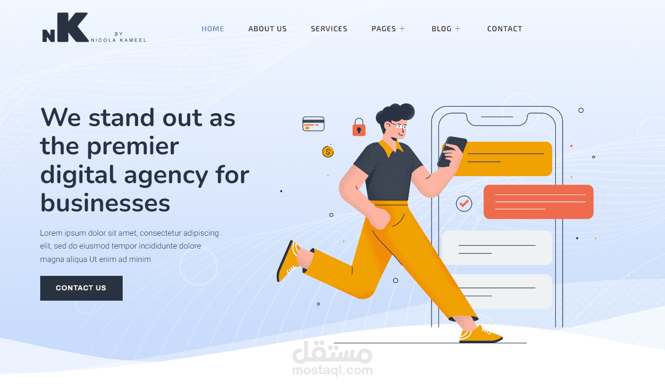 موقع الكتروني بإستخدام ووردبريس