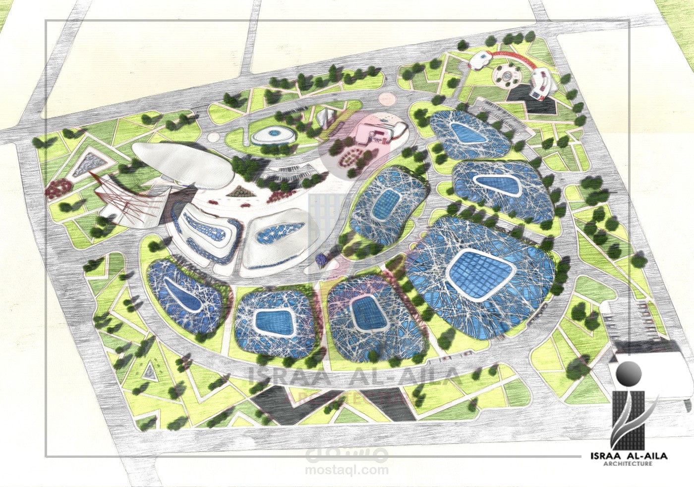 تصميم مجمع لإدارة النفايات الصلبة | Complex design for solid waste management