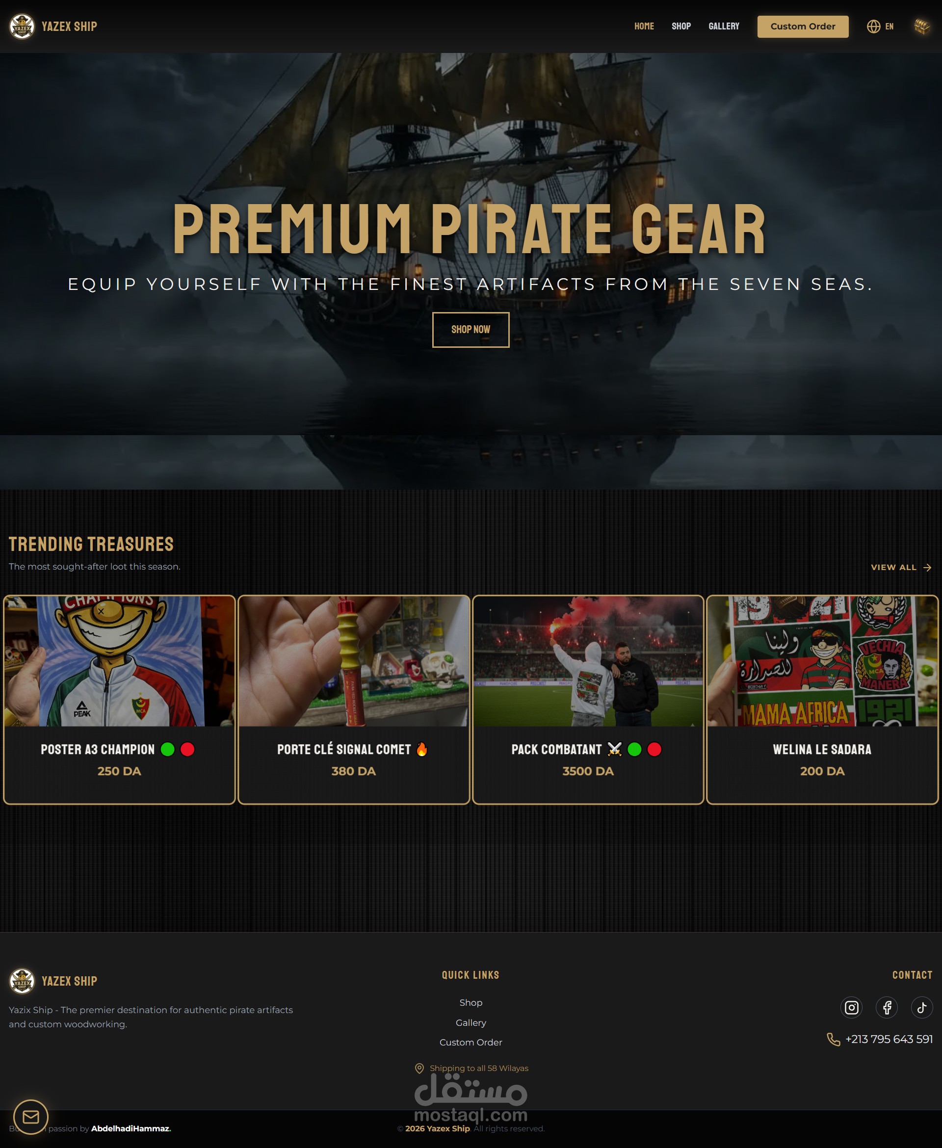 Yazex Ship: متجر إلكتروني متكامل (MERN Stack) عالي الأداء