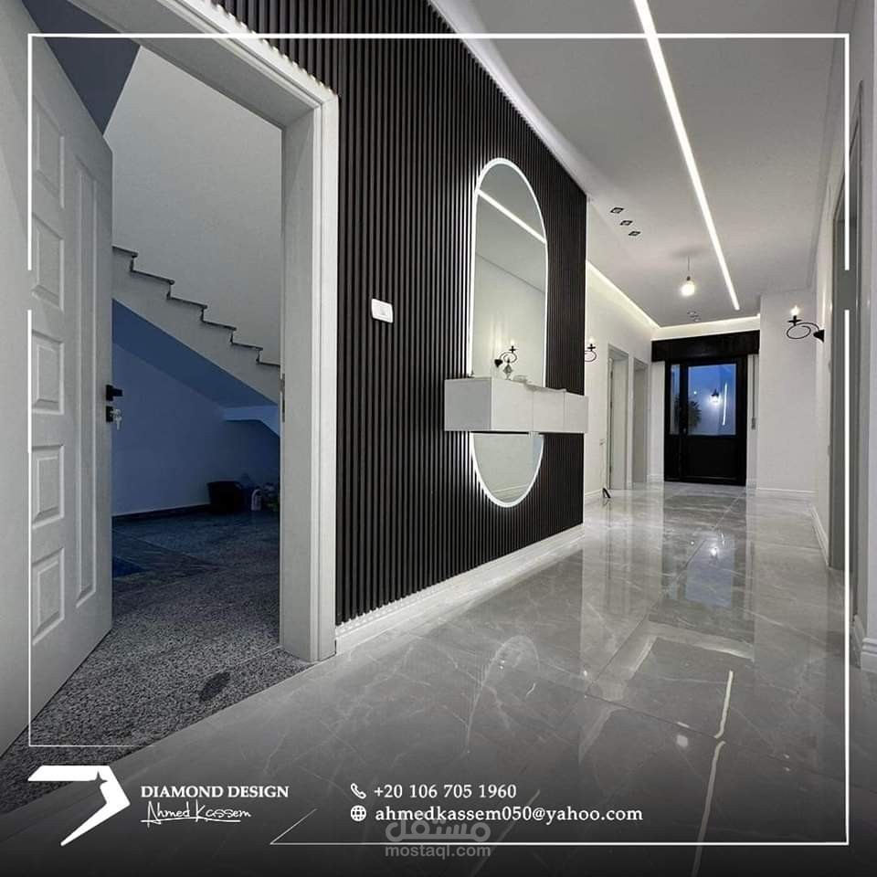 تصميم داخلي و تنفيذ وحدة سكنية في مدينة القاهرة