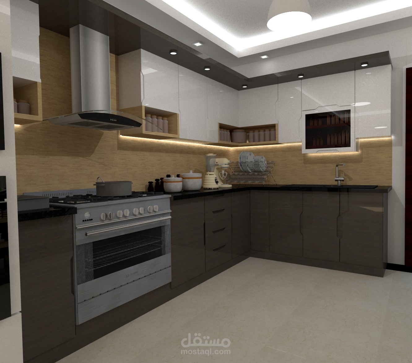 التصميمات التنفيذية الداخلية لأعمال فيلا بالسعودية