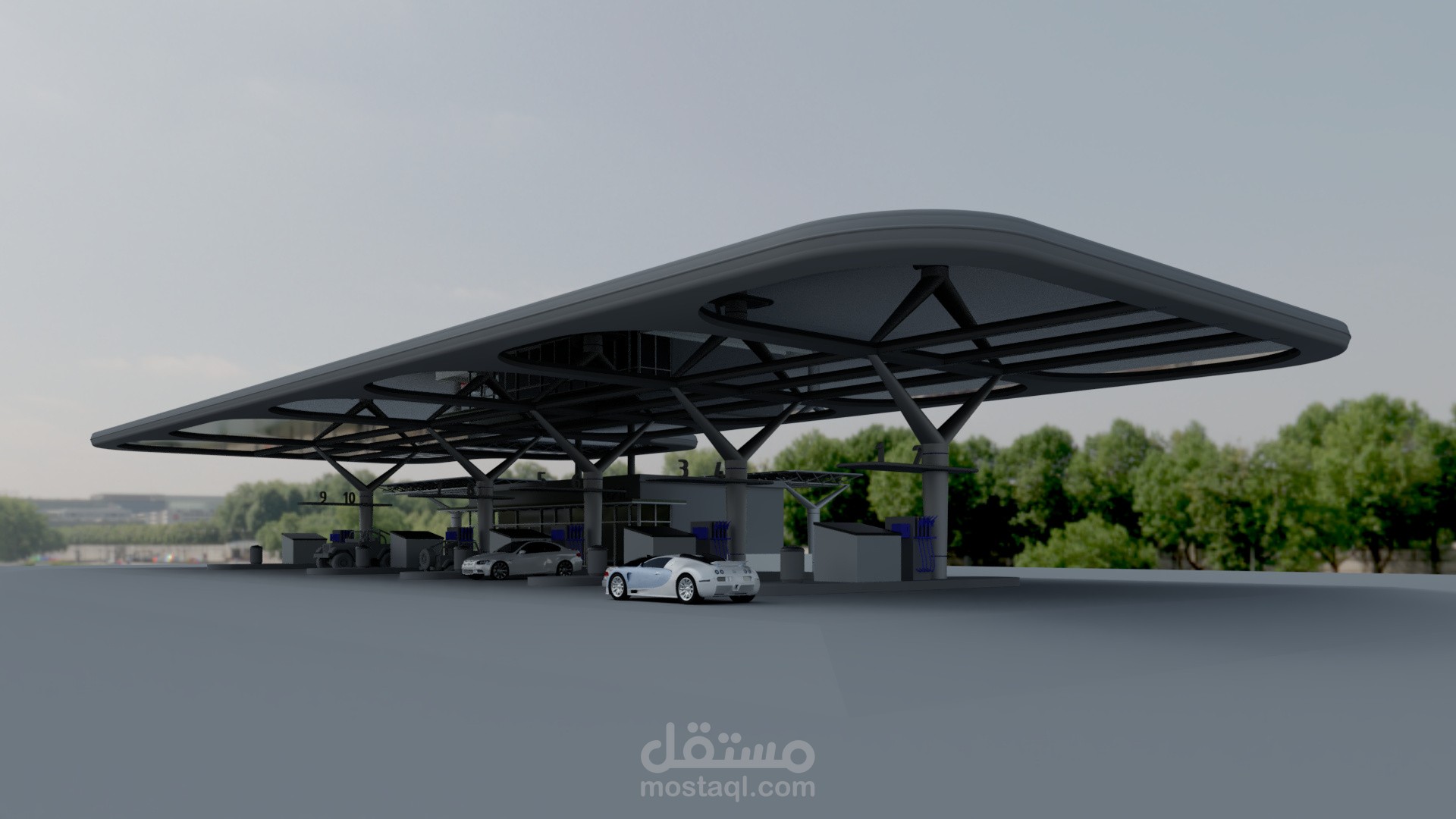 تصميم محطة جاز ثلاثي الأبعاد