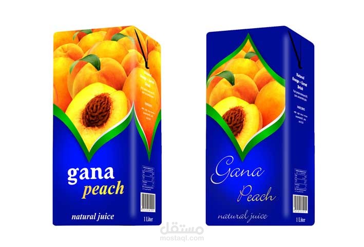 تصميم عبوّة عصير "TETRA PACK"  1 لتر