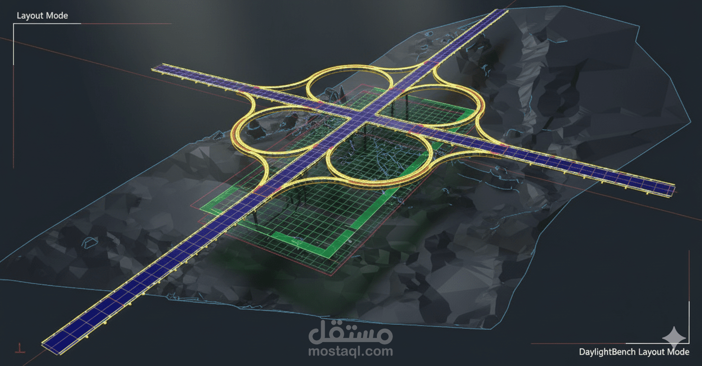 تصميمم هندسي متكامل لطريق خلوى باستخدام CIVIL 3D