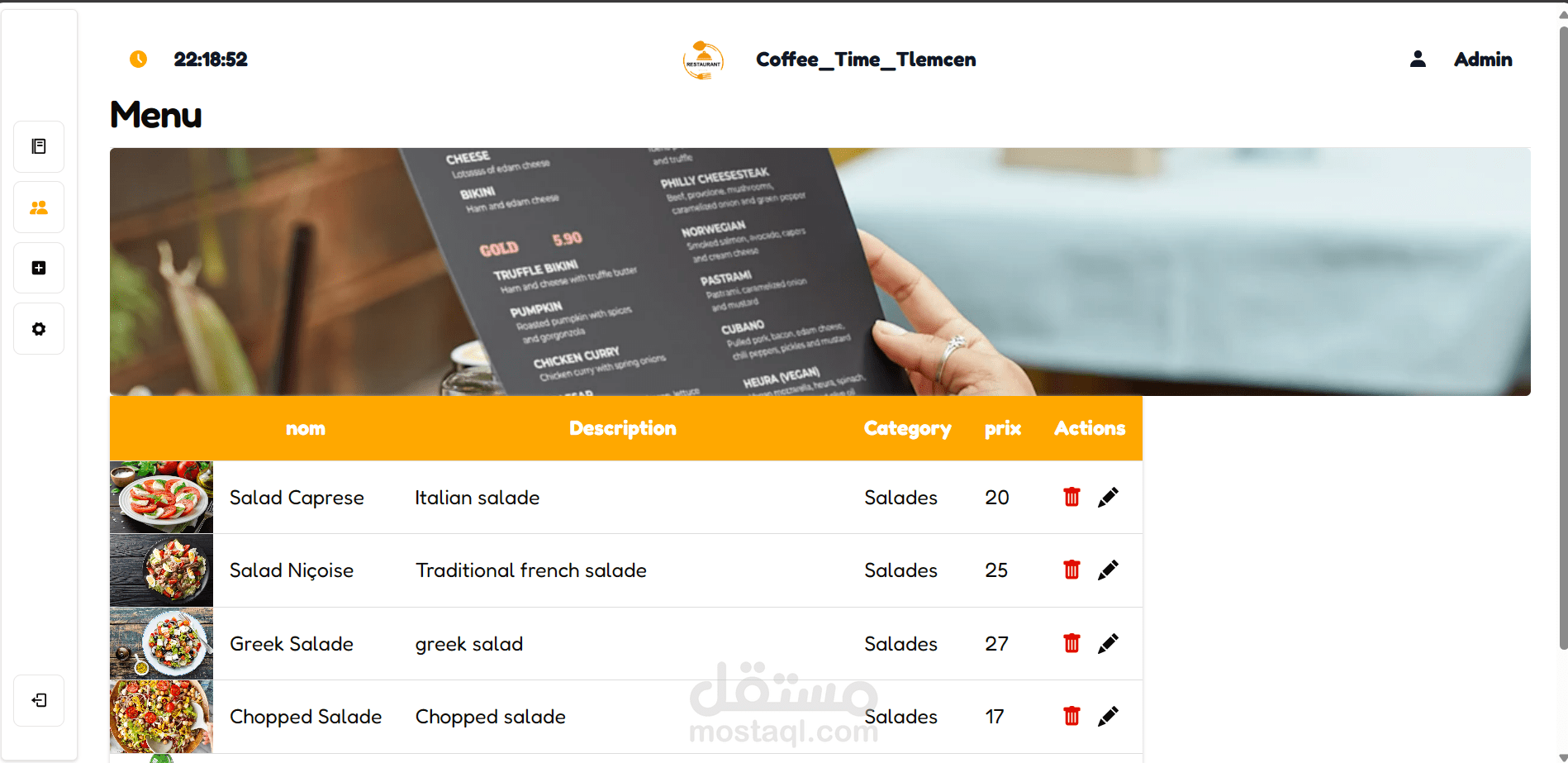 موقع لادارة المطاعم و جلب الزبائن و عمل طلبات