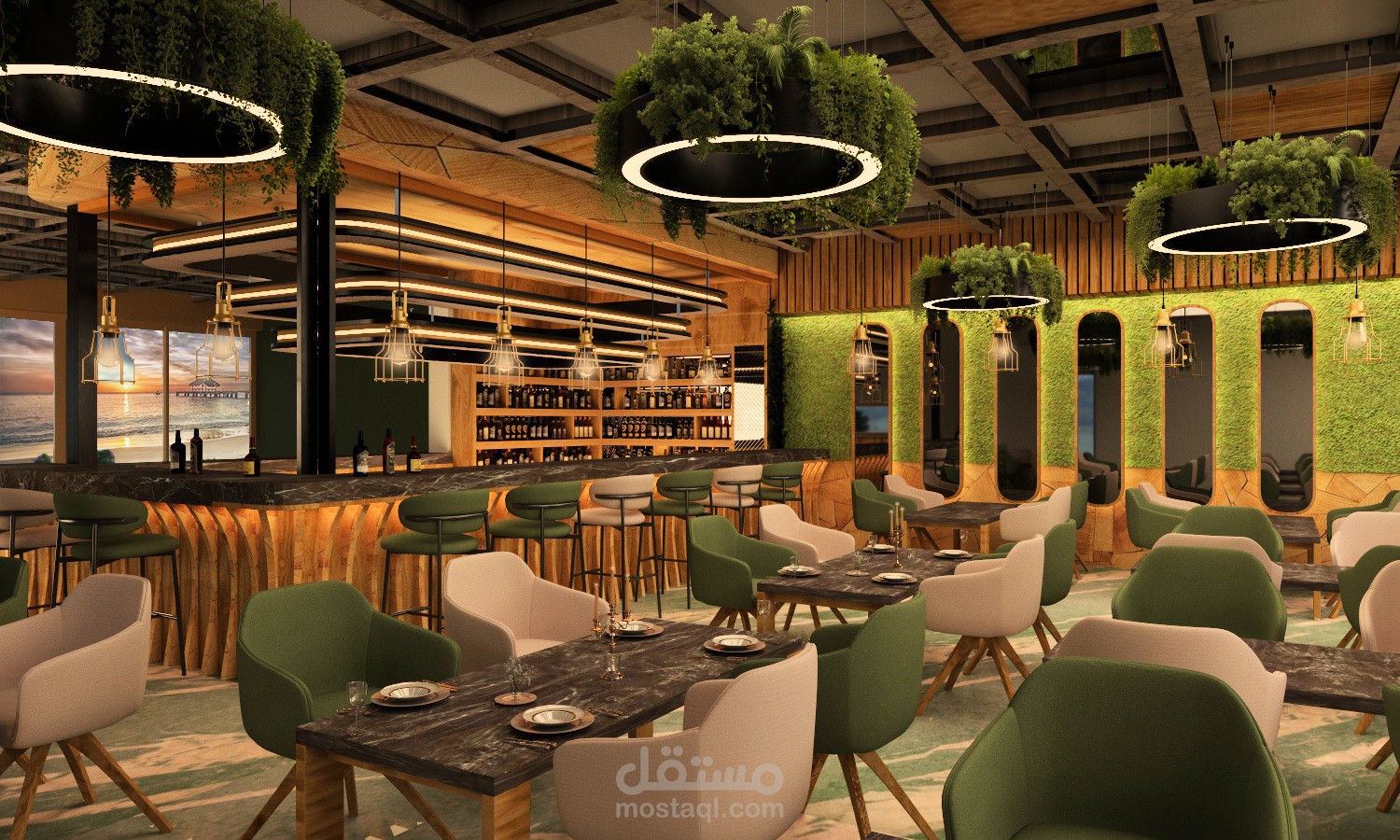 تصميم ديكور مطعم Modern Restaurant