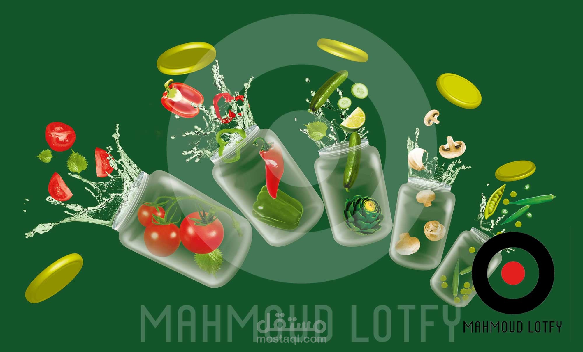 تصميم إعلاني لشركة غذائية