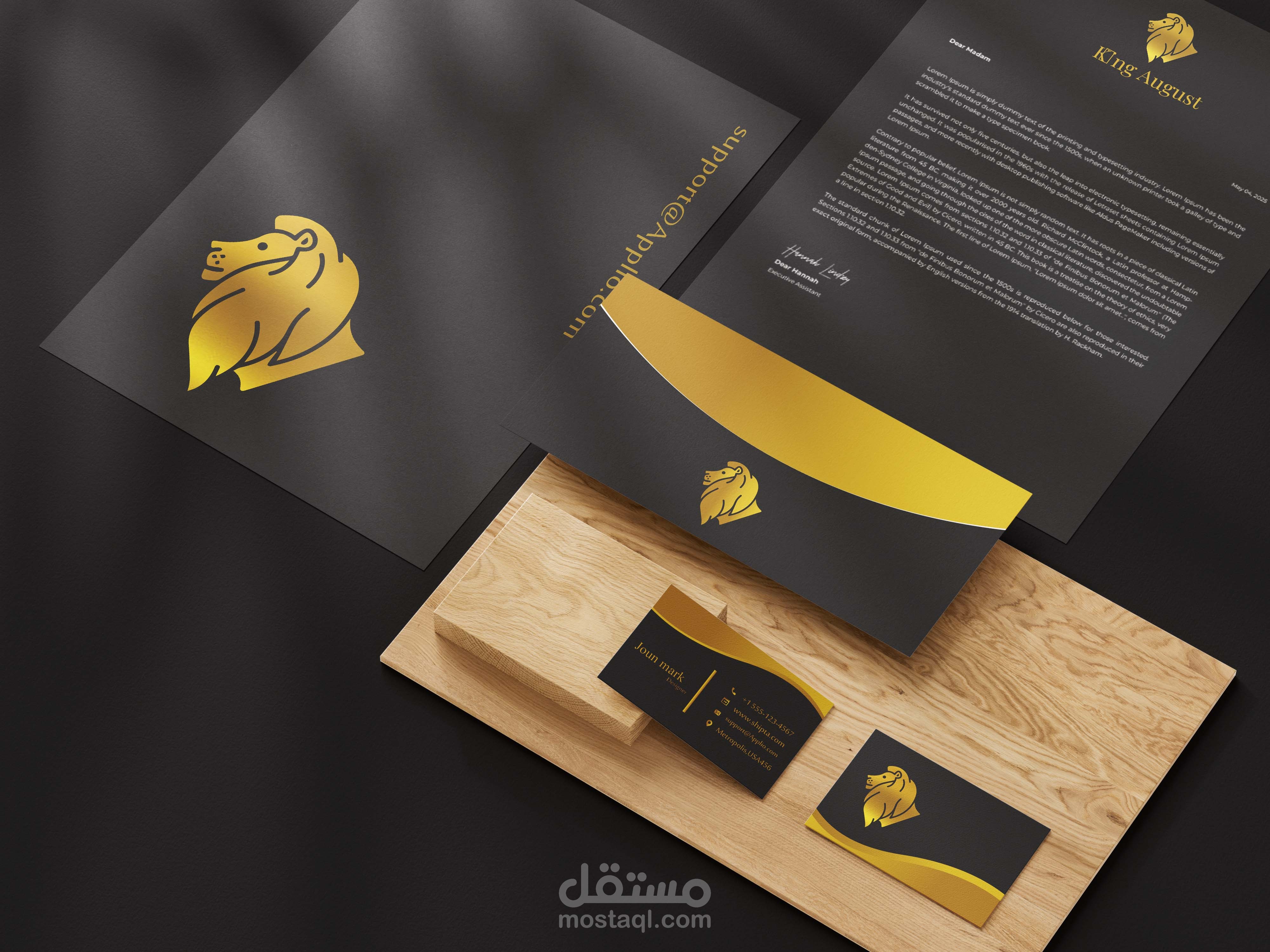 تصميم  هويه : اوراق رسميه بيزنس كارد , خطاب رسمي , ظرف, وتصميم تصميمات سوشيال ميديا لبراند مجوهرات