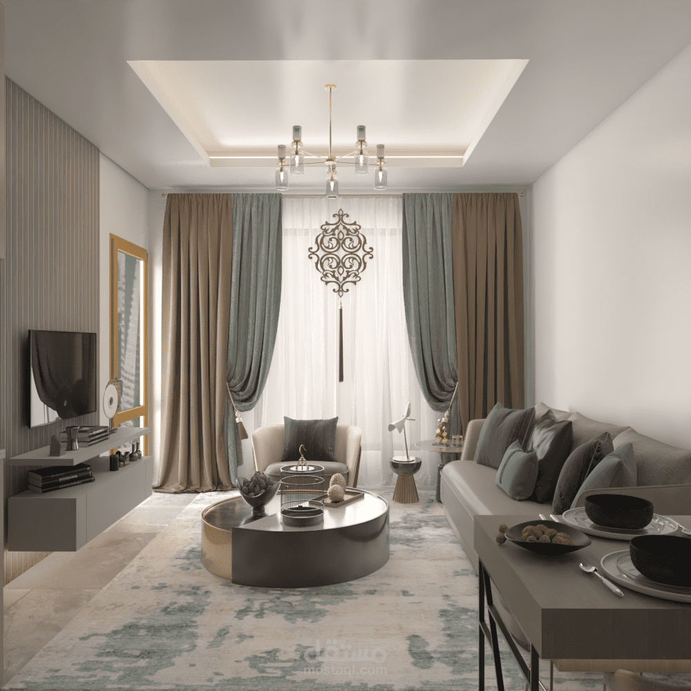 تصميم شقة 1+1 مودرن