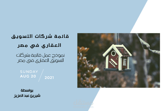 نموذج تجميع داتا بيانات شركات مصرية في مجال العقارات