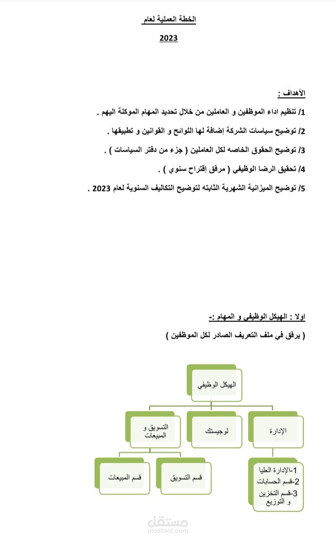 إستراتيجية عمل شركه خاصه