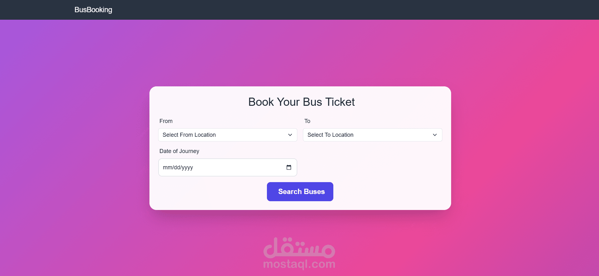 تطبيق حجز تذاكر باصات | BusTicket Web App - Angular + ASP.NET Core