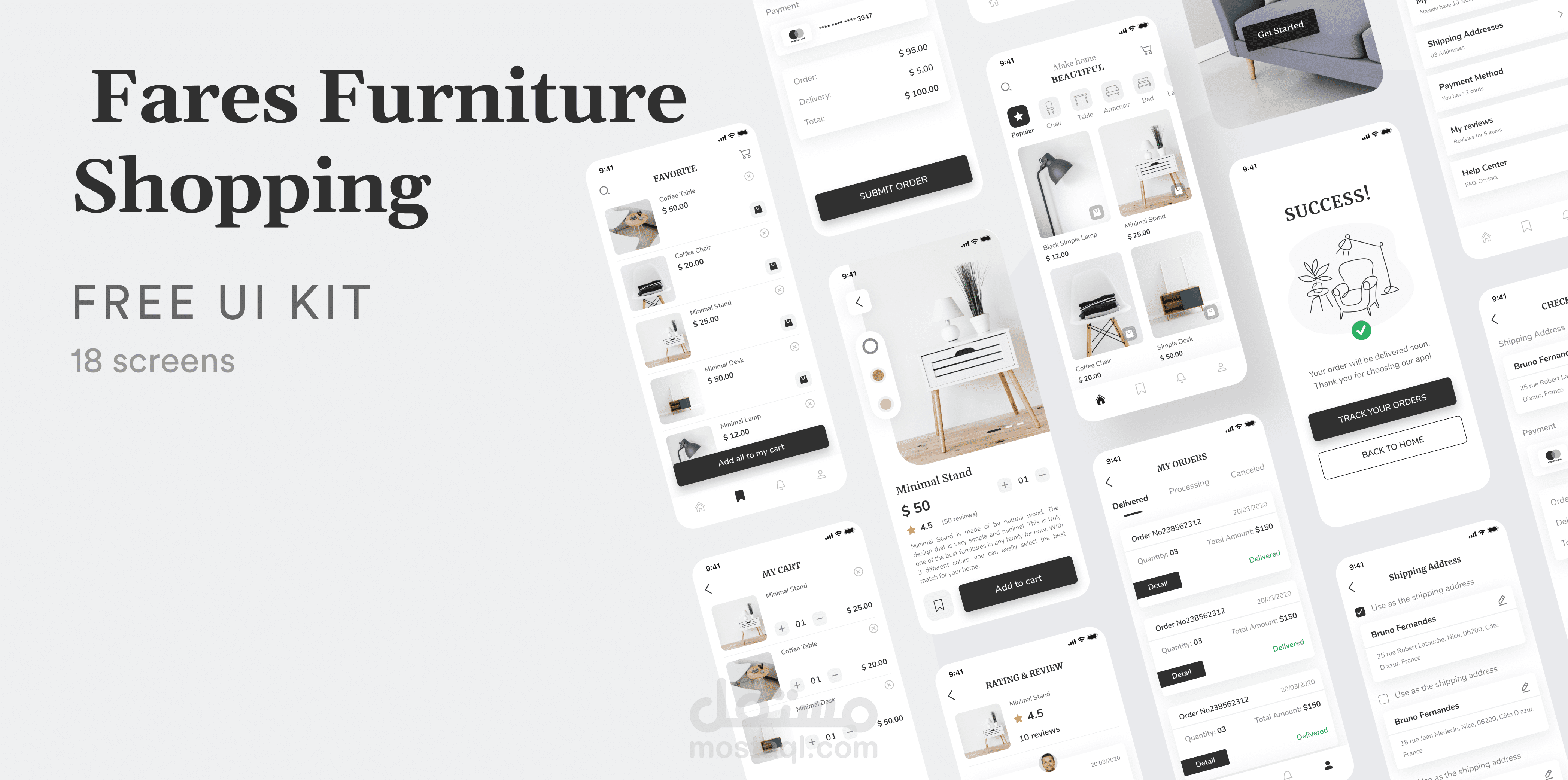 fares Furniture APP UI UX