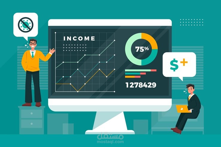 لوحة بيانات لتحليل مبيعات شركة متخصصة في بيع الدراجات ومستلزماتها