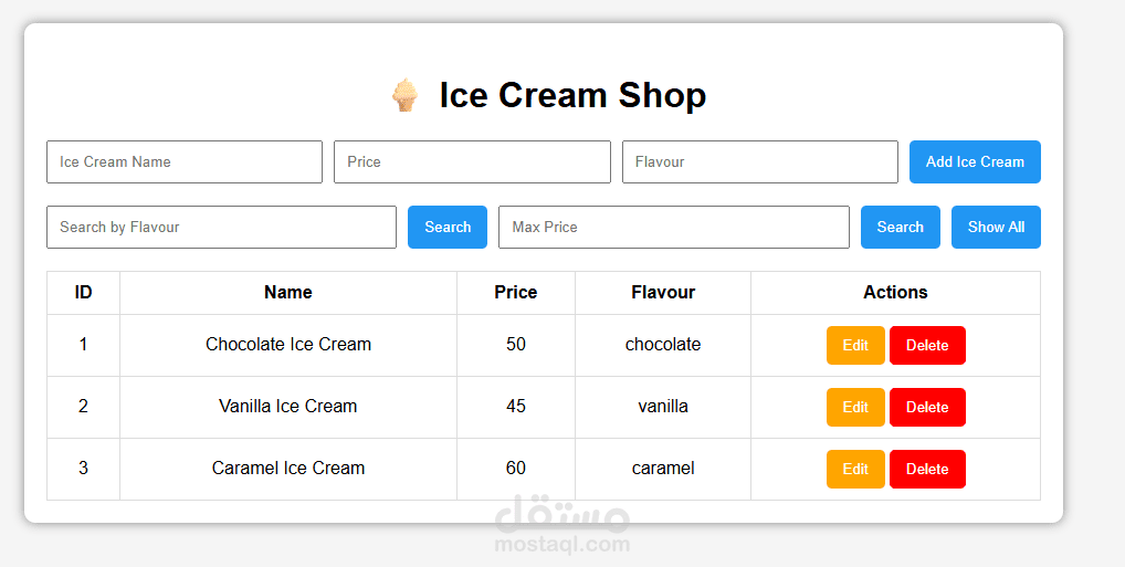 ice cream shop