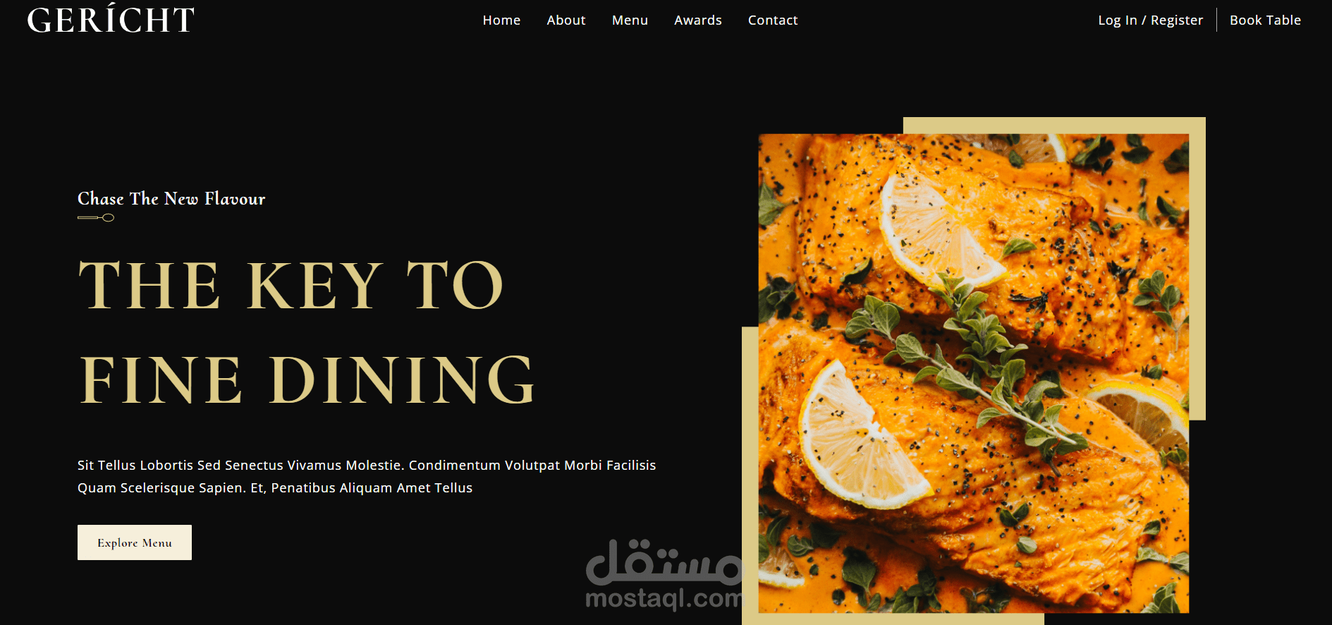 UI-UX design for restaurant using figma
