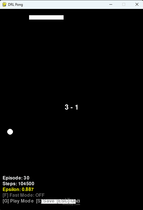 تطوير وكيل ذكي للعبة Pong باستخدام التعلم المعزز العميق (Deep Reinforcement Learning)