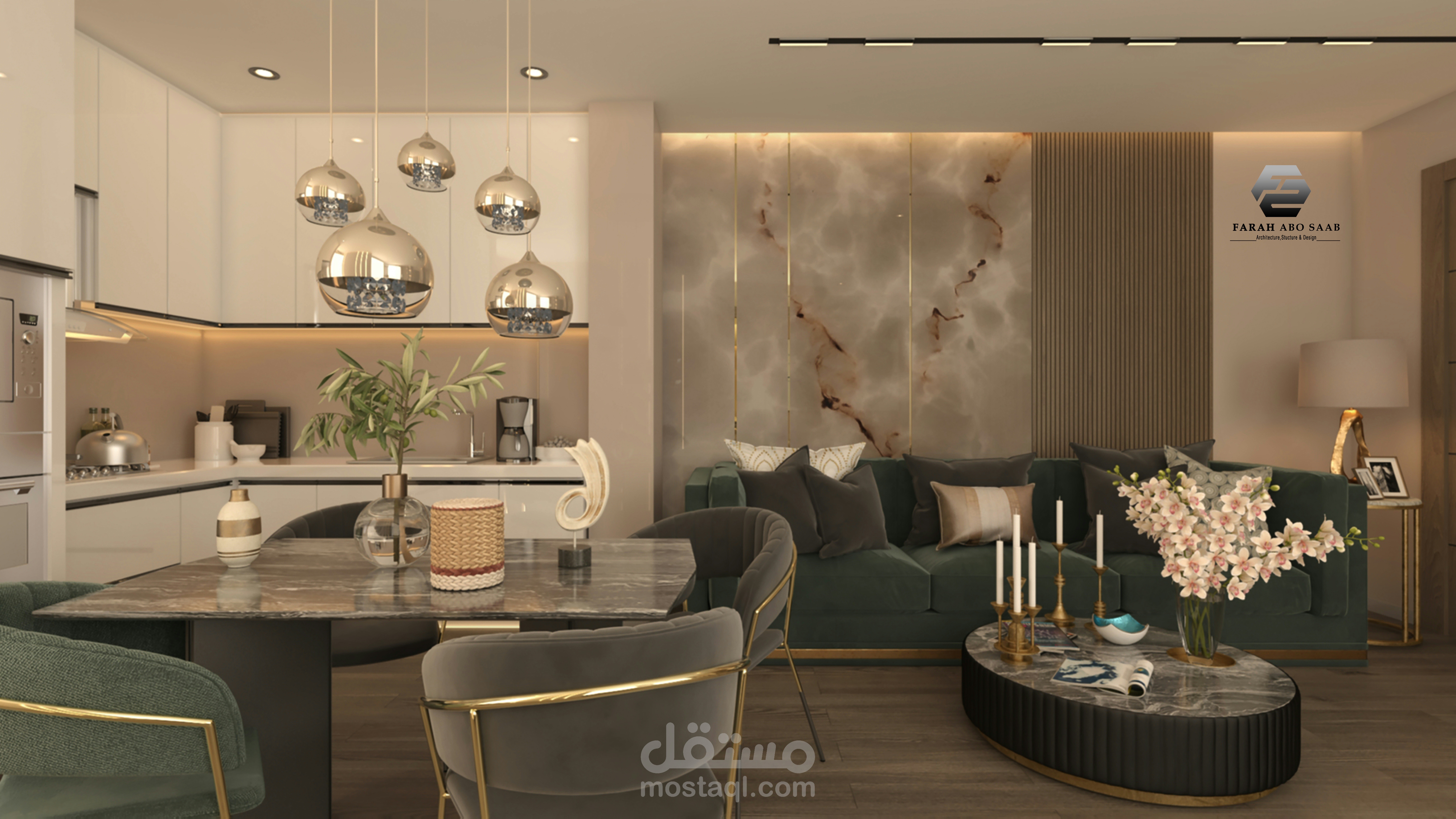 تصميم داخلي لشقة سكنية