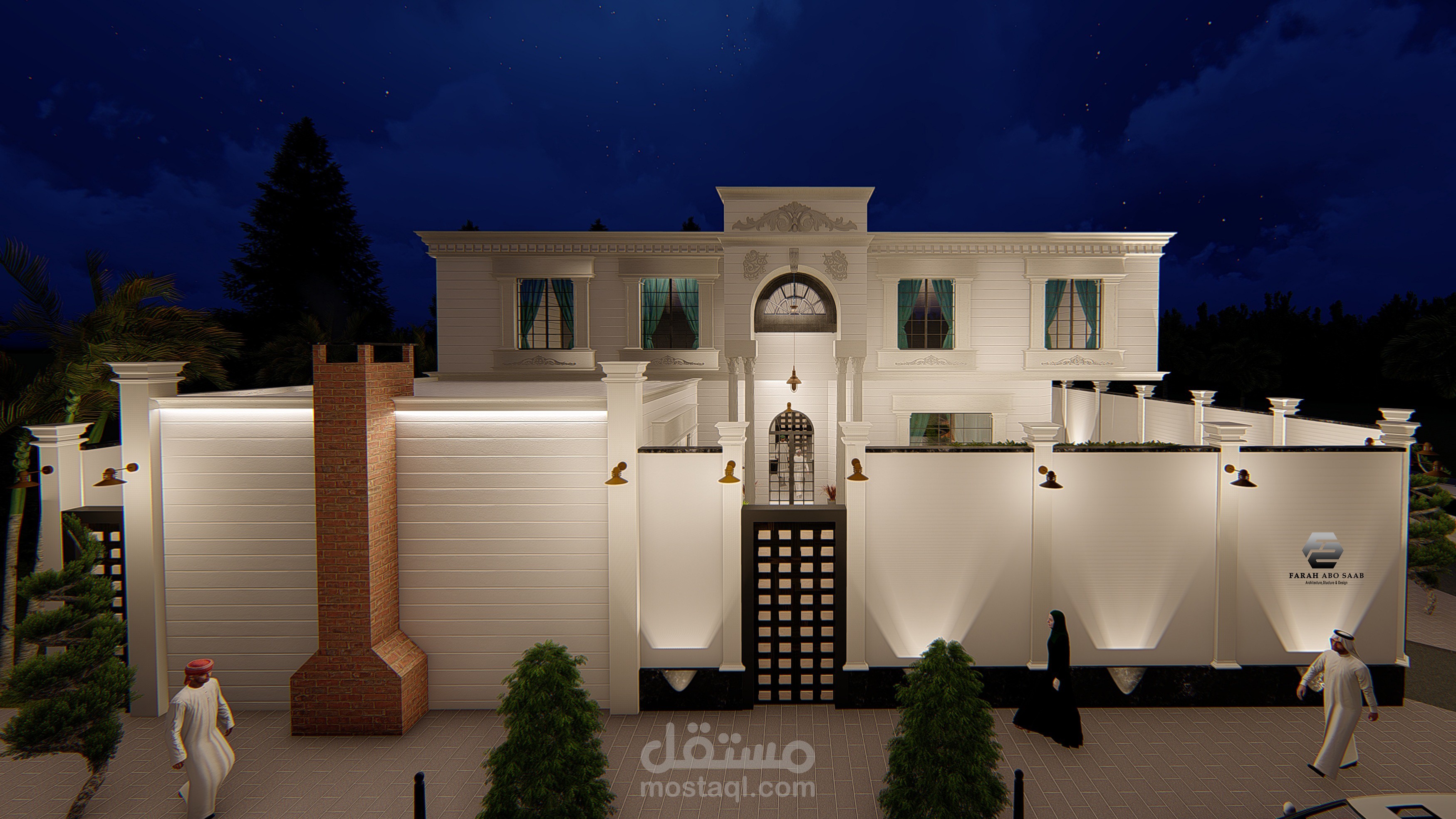 تصميم واجهة لفيلا سكنية