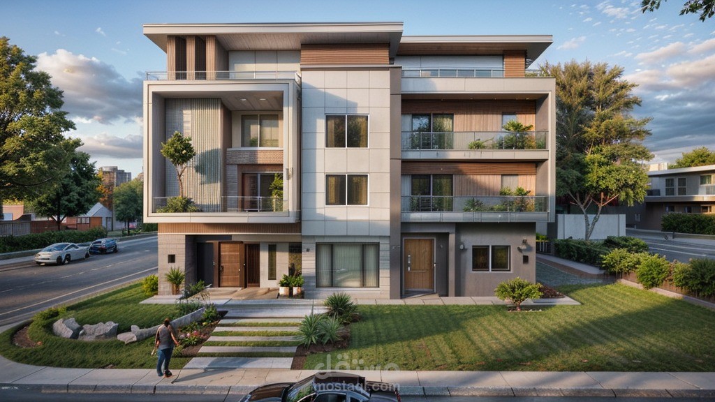 تصميم واجهة لفيلا سكنيه