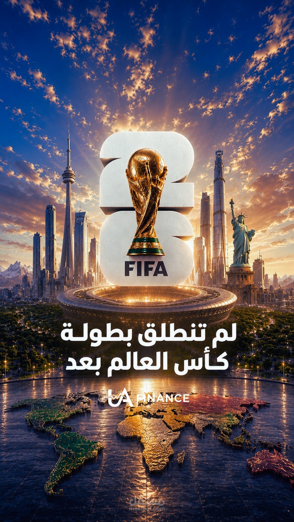 مونتاج فيديو اقتصادي رياضي | مكاسب العرب من كأس العالم 2026