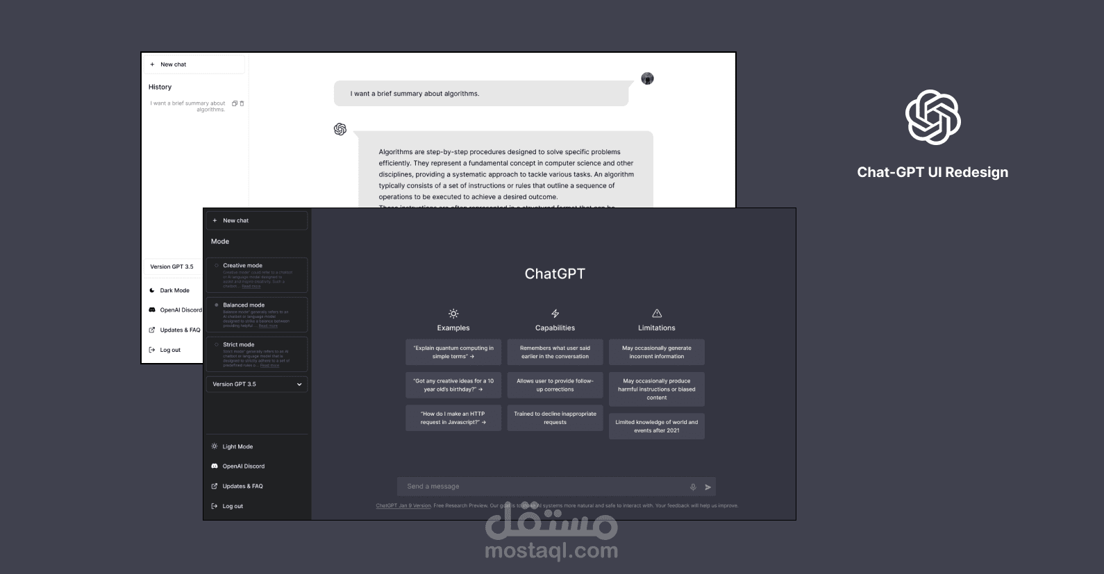 Chat-GPT UI Redesign