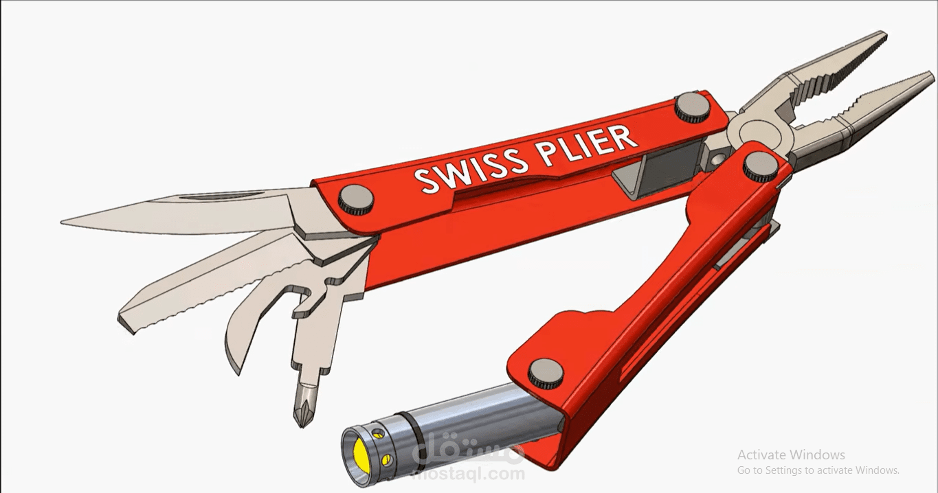 عمل تصميم ثلاثى الابعاد باستخدام Solidworks