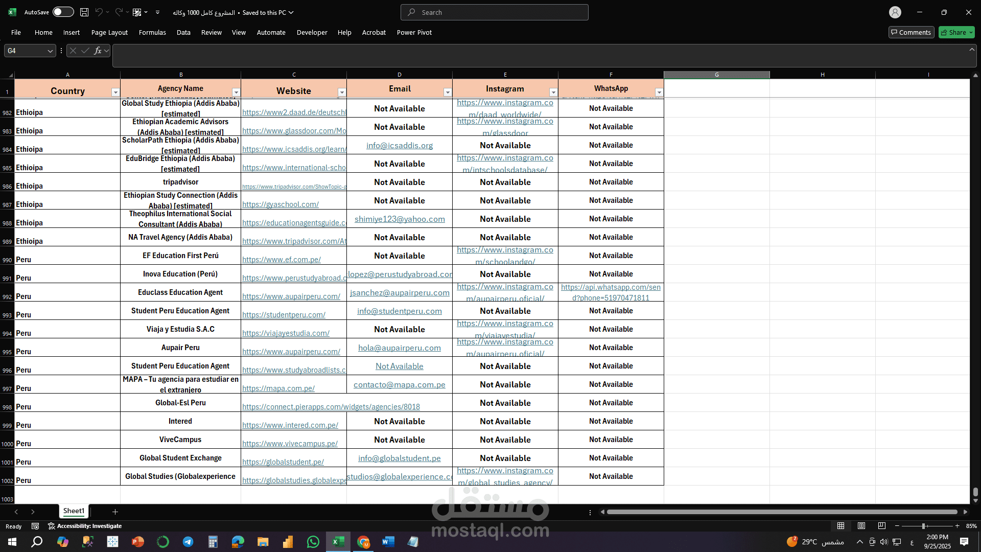 جمع واسختراج بيانات من علي الانترنت
