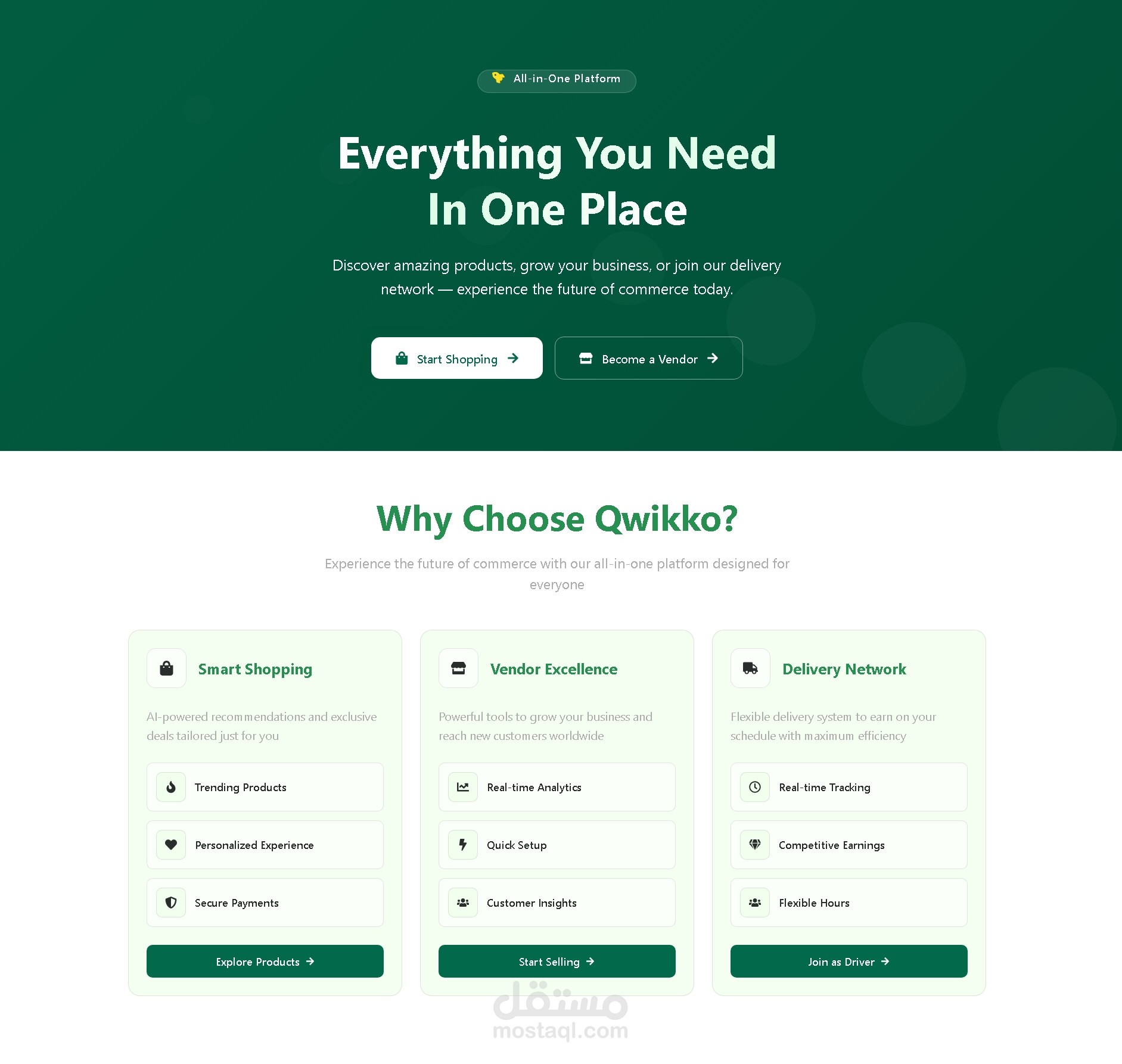 Multi-vendors E-commerce System