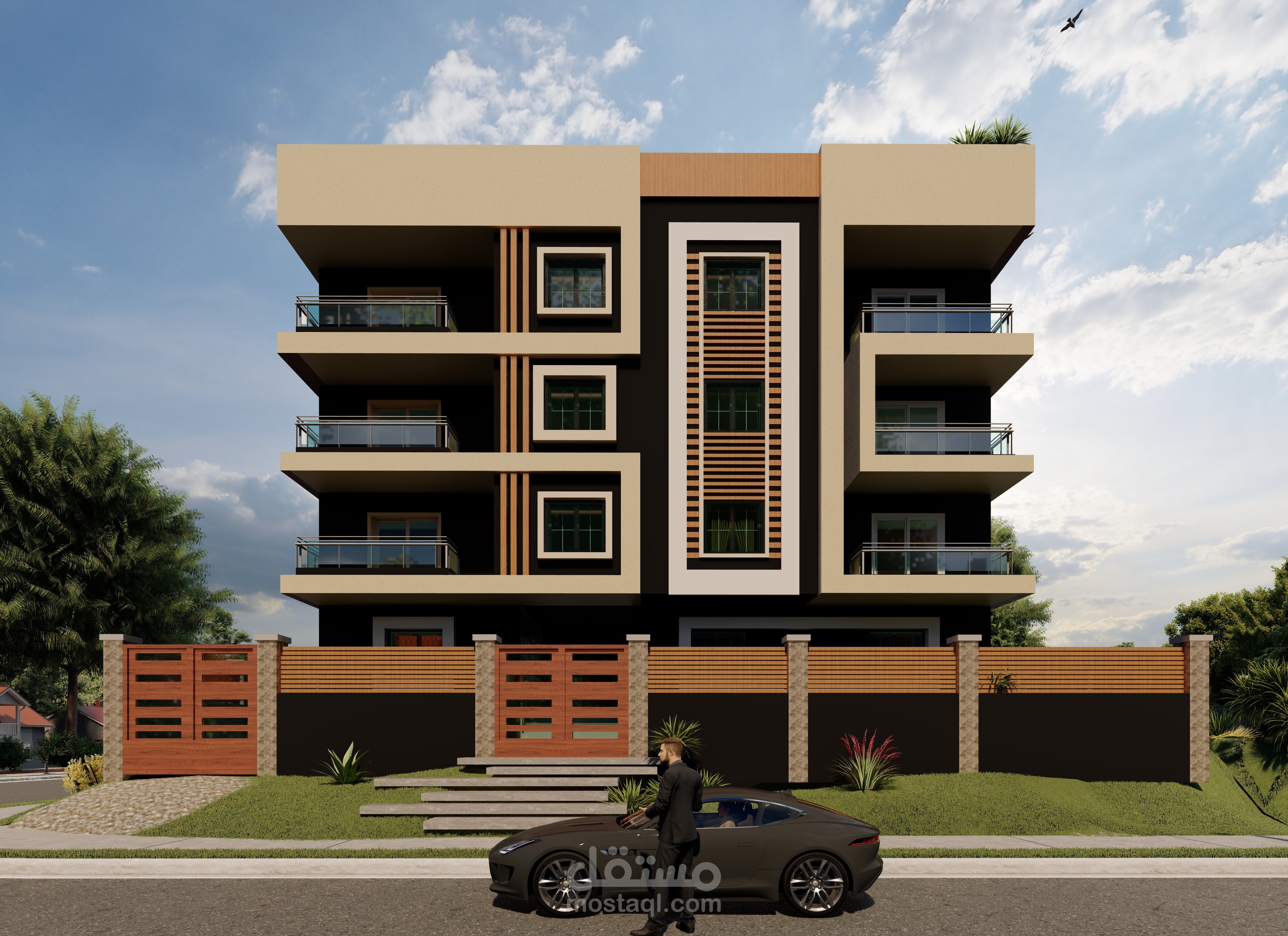 تصميم مشروع عمارة سكنية
