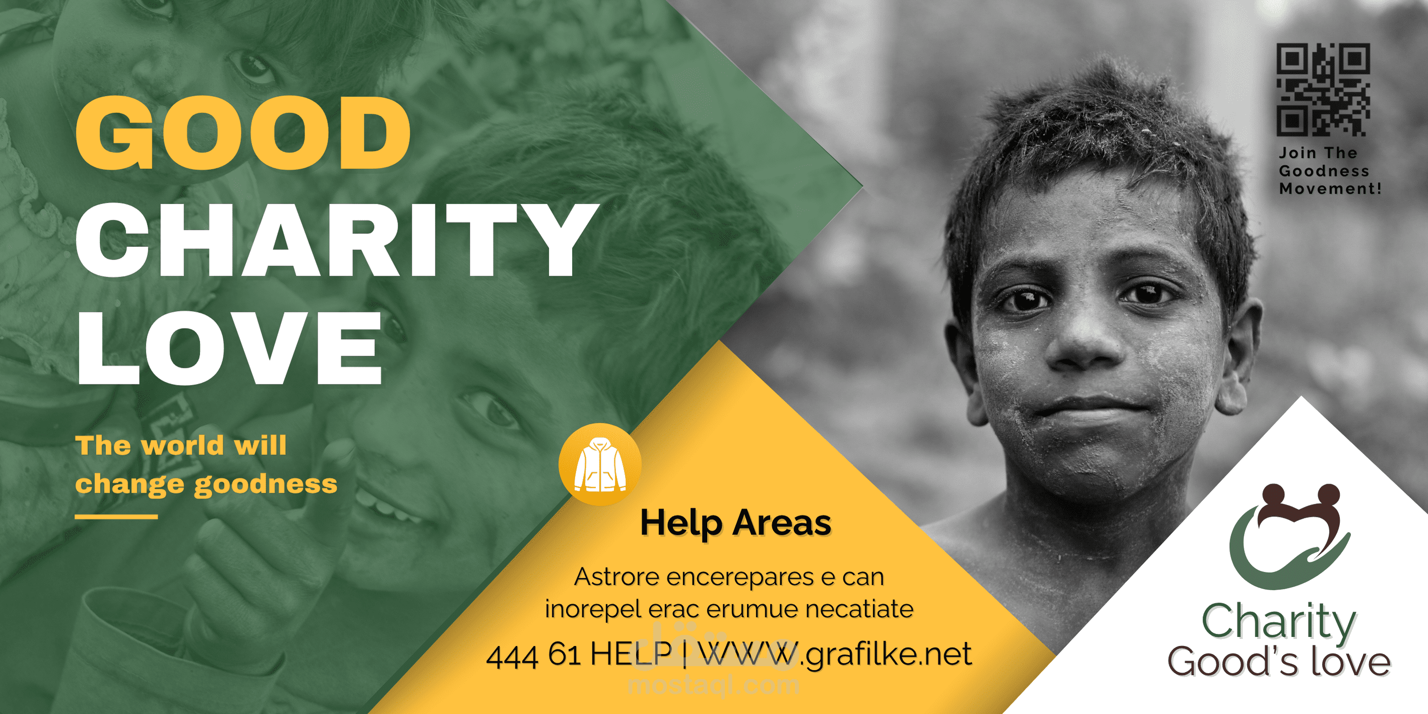 تصميم هوية بصرية وبوستر إعلاني لمنظمة خيرية (NGO Advocacy Design)
