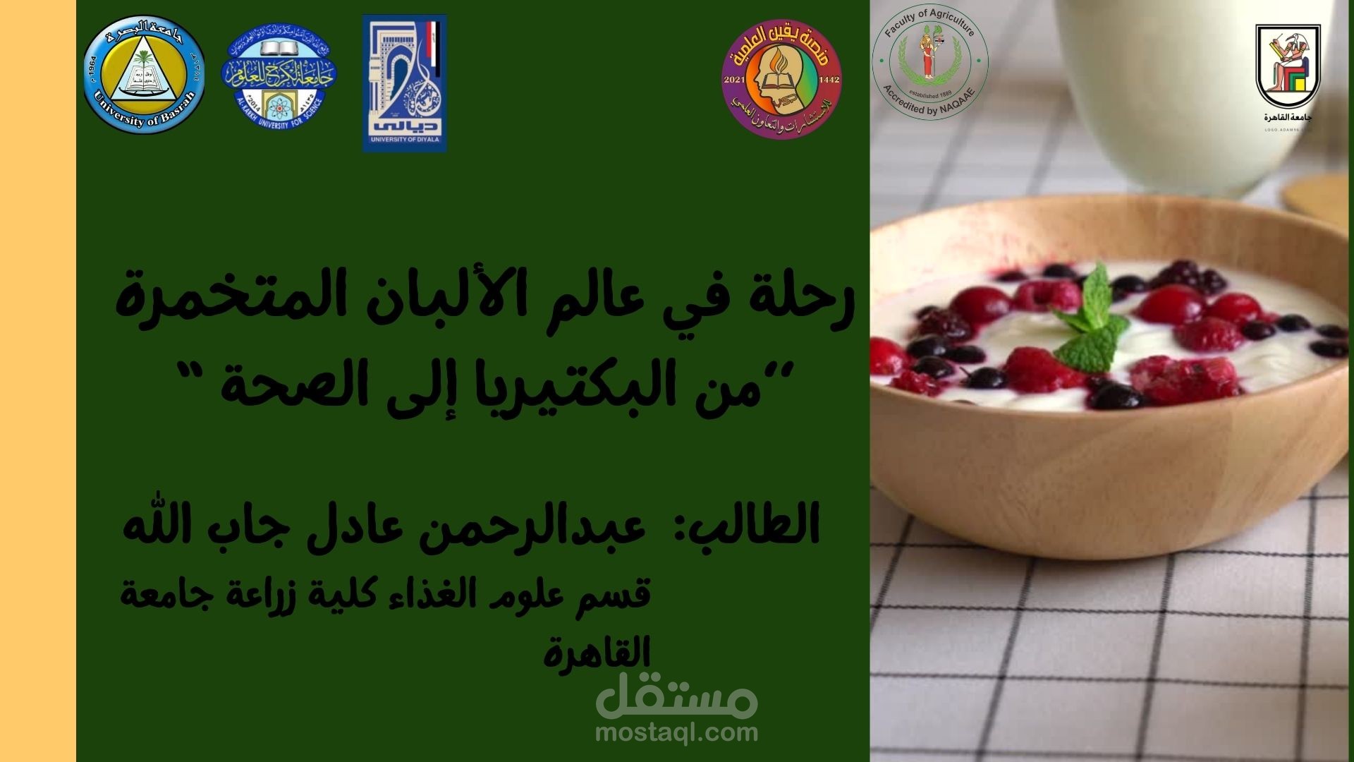 عرض تقديمي عن الالبان المتخمرة