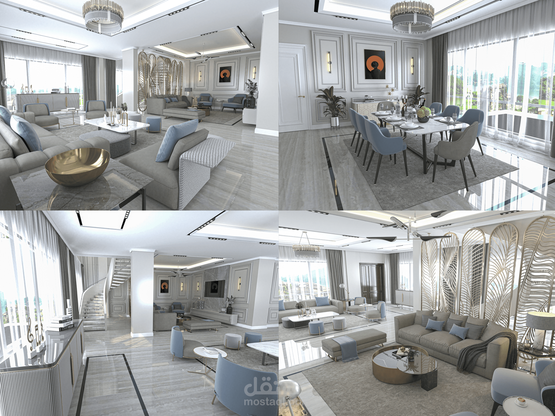 تتصميم ريسيبشن بطراز نيو كلاسيك