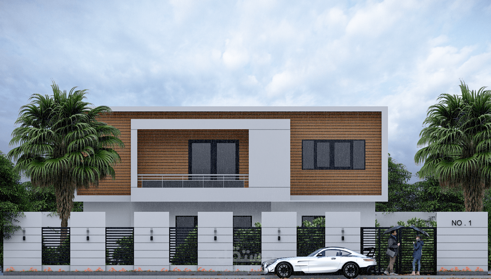 تطوير واجهه و سور لفيلا سكنيه