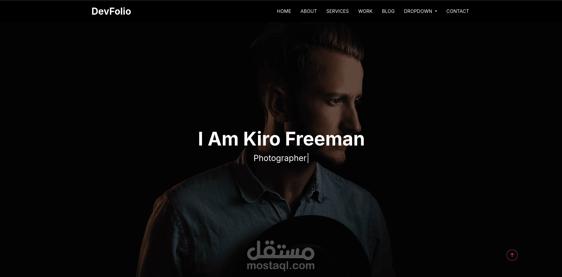 قالب بورتفوليو لمصور | تصميم Front-End احترافي باستخدام HTML, CSS, وBootstrap