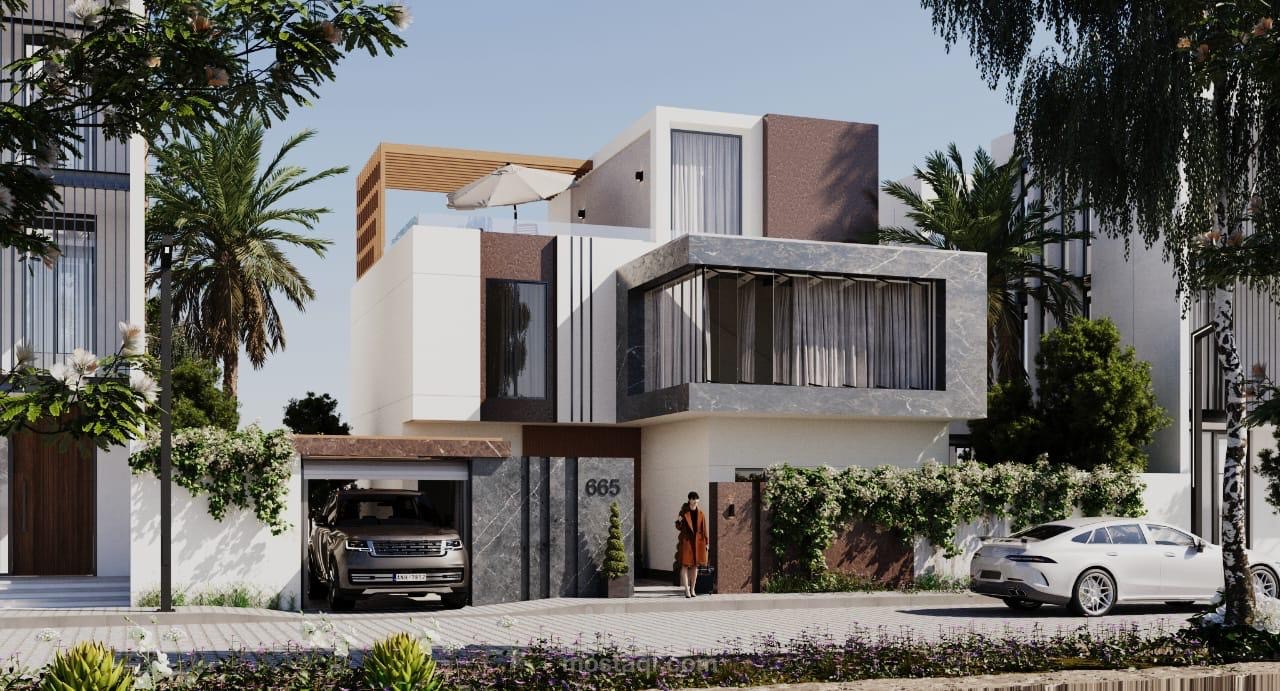 تصميم وجهه فيلا حديثه
