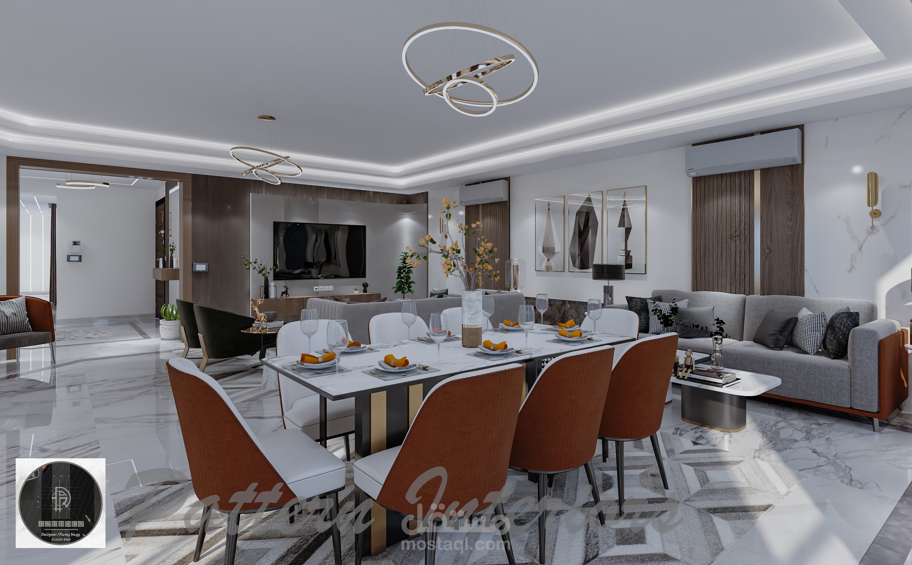 تصميم استقبال شقه