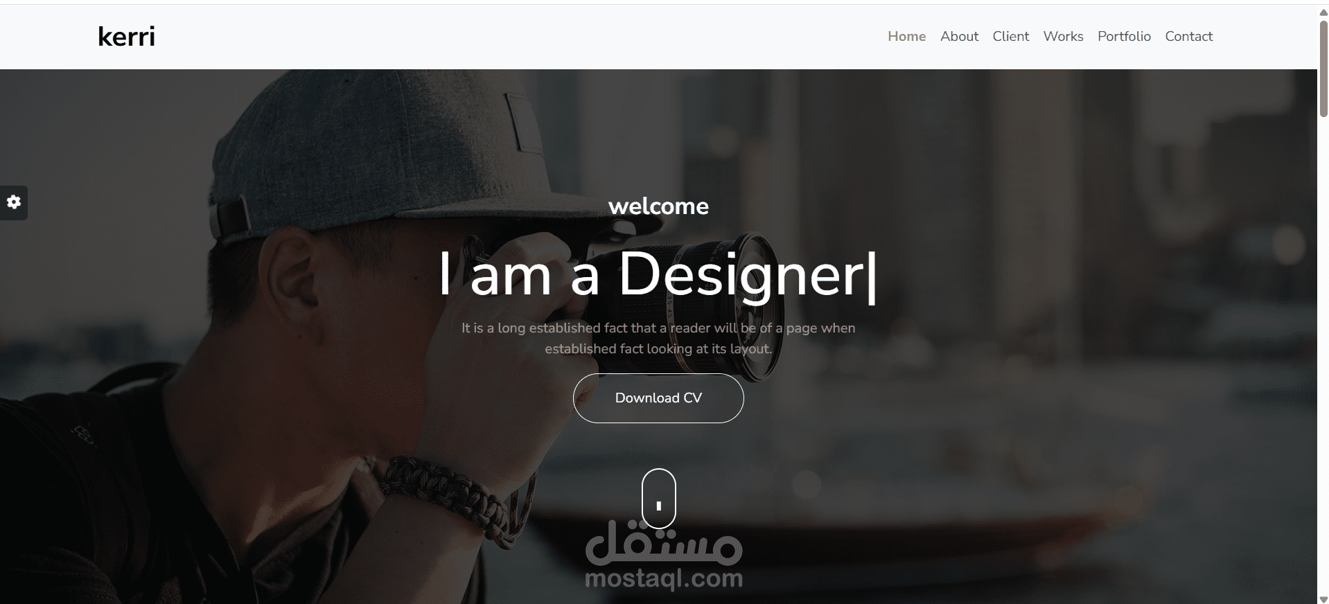 A website that displays CV services.