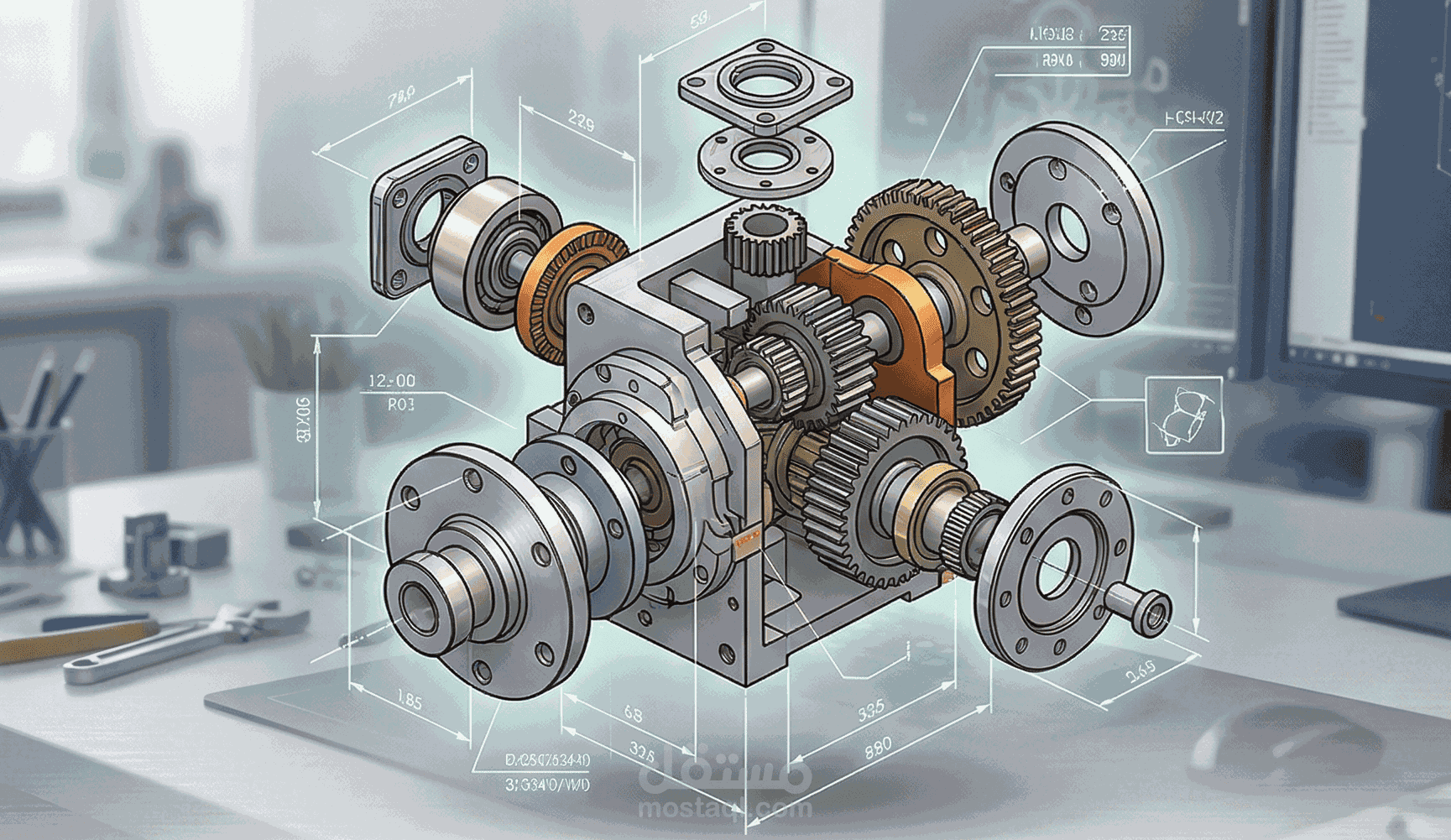تصميم ميكانيكي ثلاثي الأبعاد باستخدام SolidWork