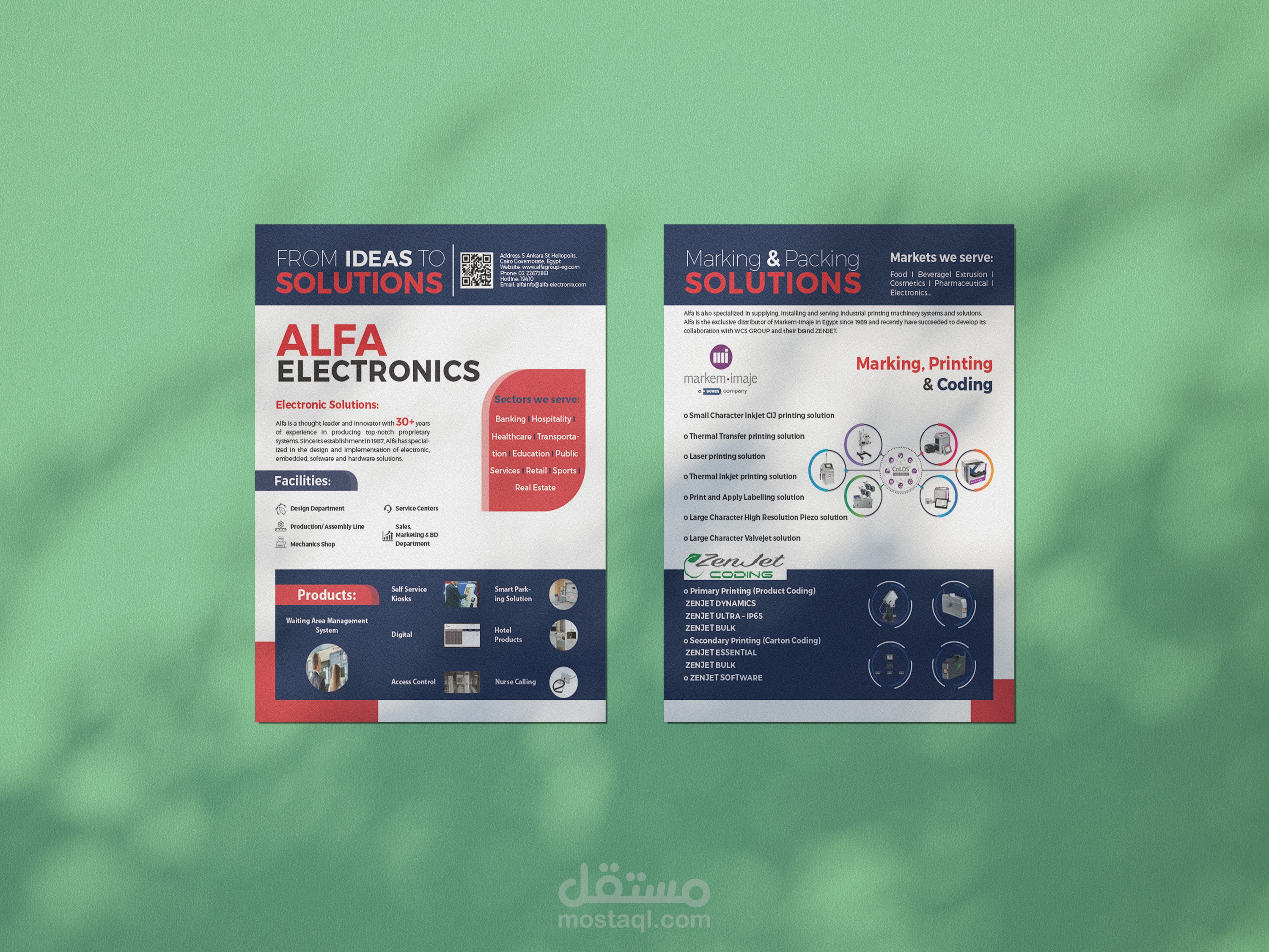 اعادة تصميم نشرة اعلانية Flyer لشركة الفا للالكترونيات