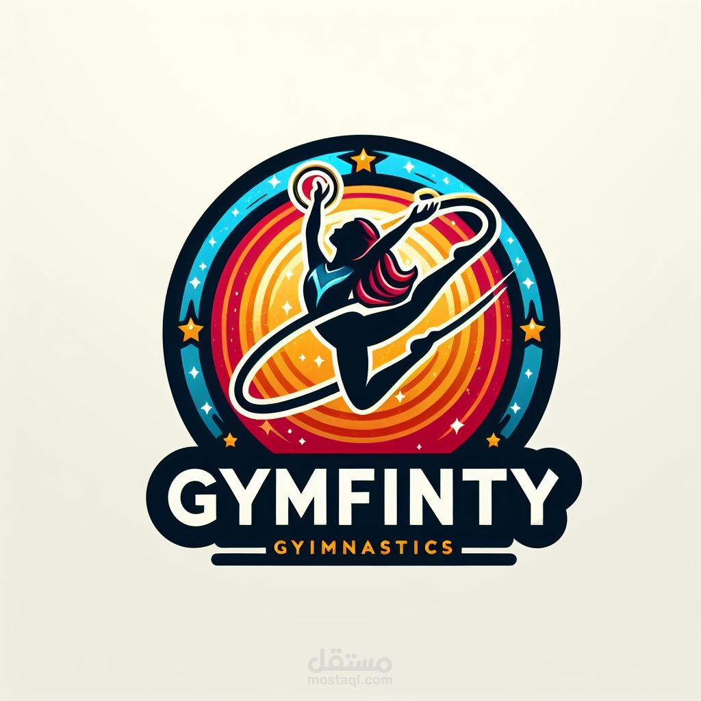 لوجو لاكاديميه جمباز بإسم gymfinity
