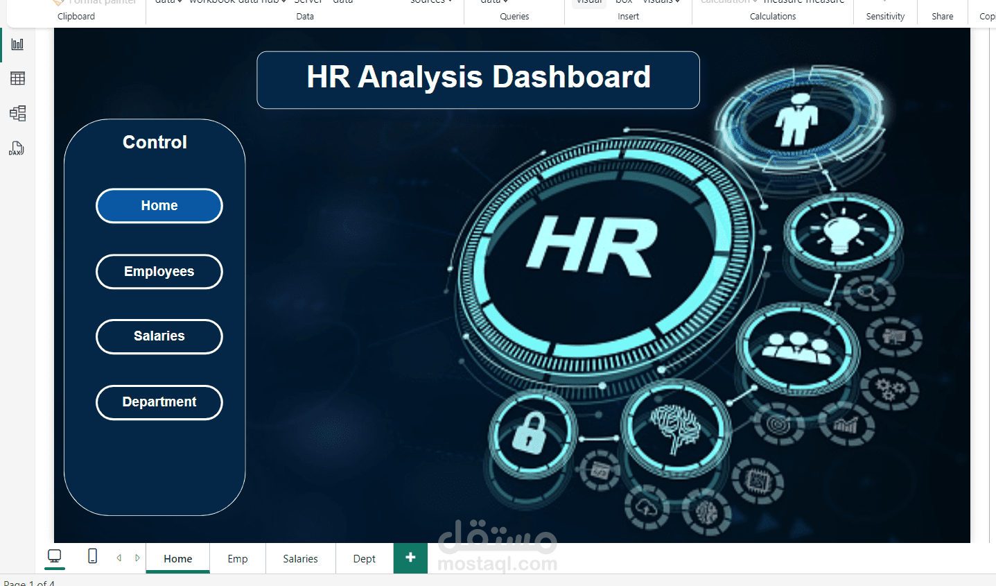 تحليل بيانات الموارد البشرية باستخدام Power BI