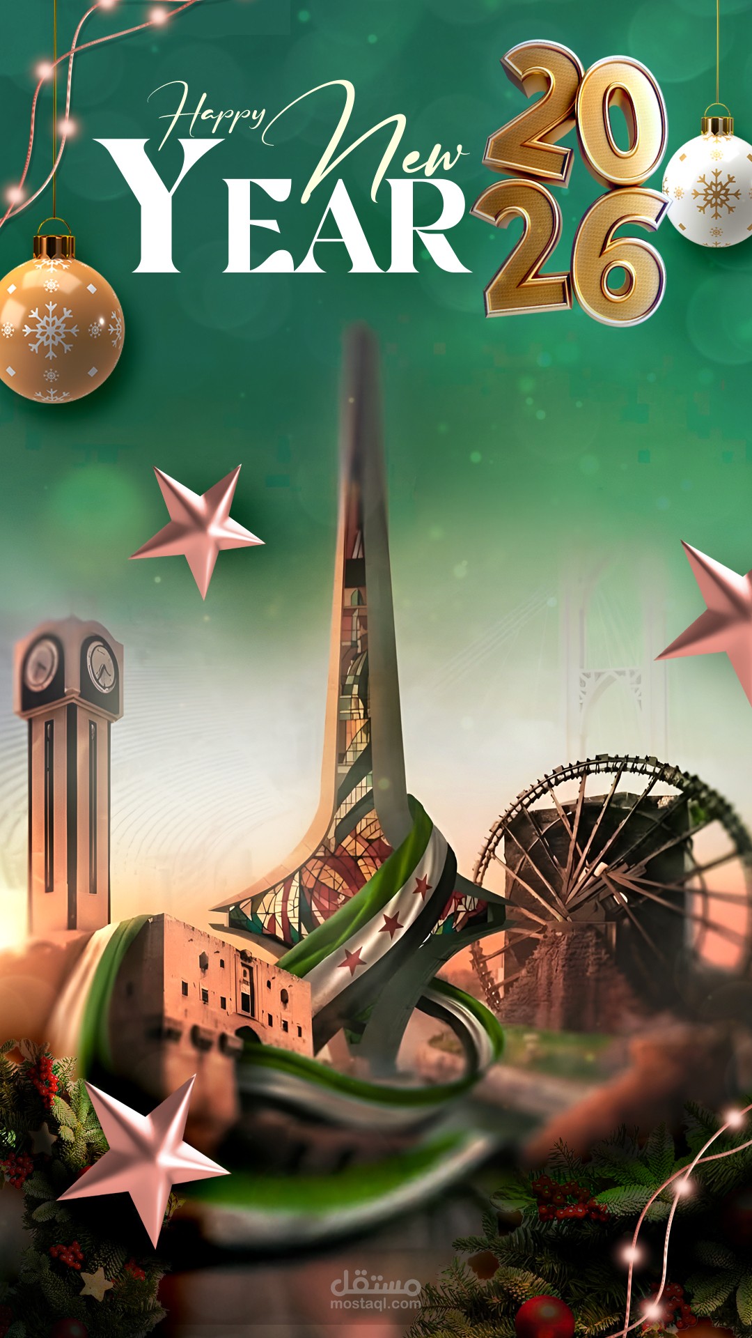 تصاميم عيد رأ السنه وعيد التحرير السورية