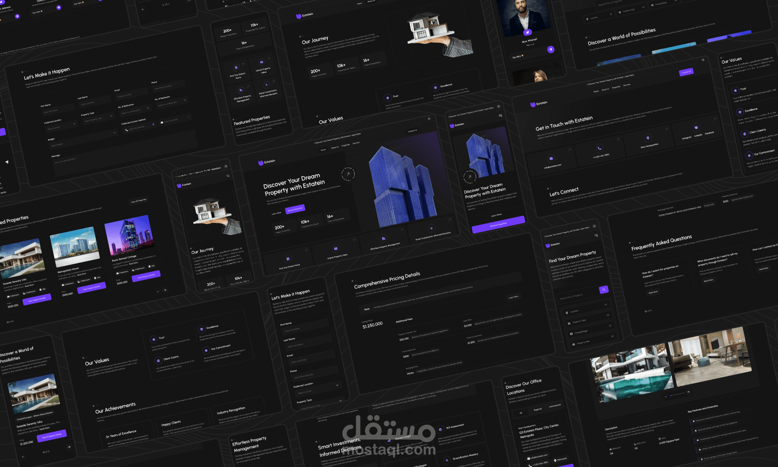 Estatein - منصة عقارية عصرية بتصميم متكامل