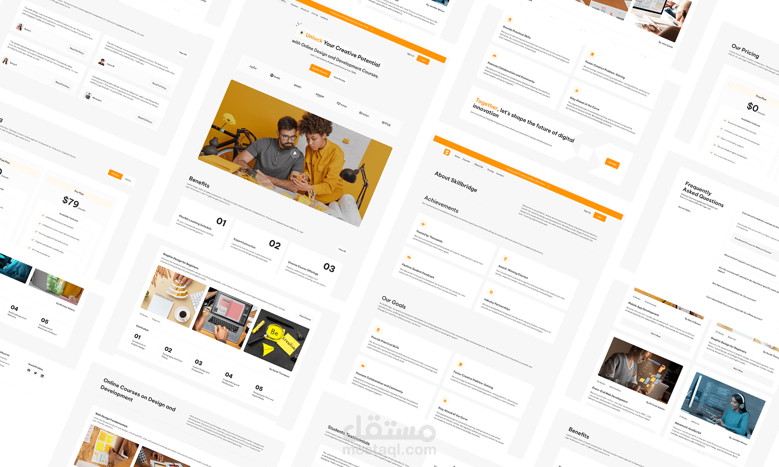 Skillbridge - منصة تعليمية وتدريبية متكاملة (تصميم عصري)