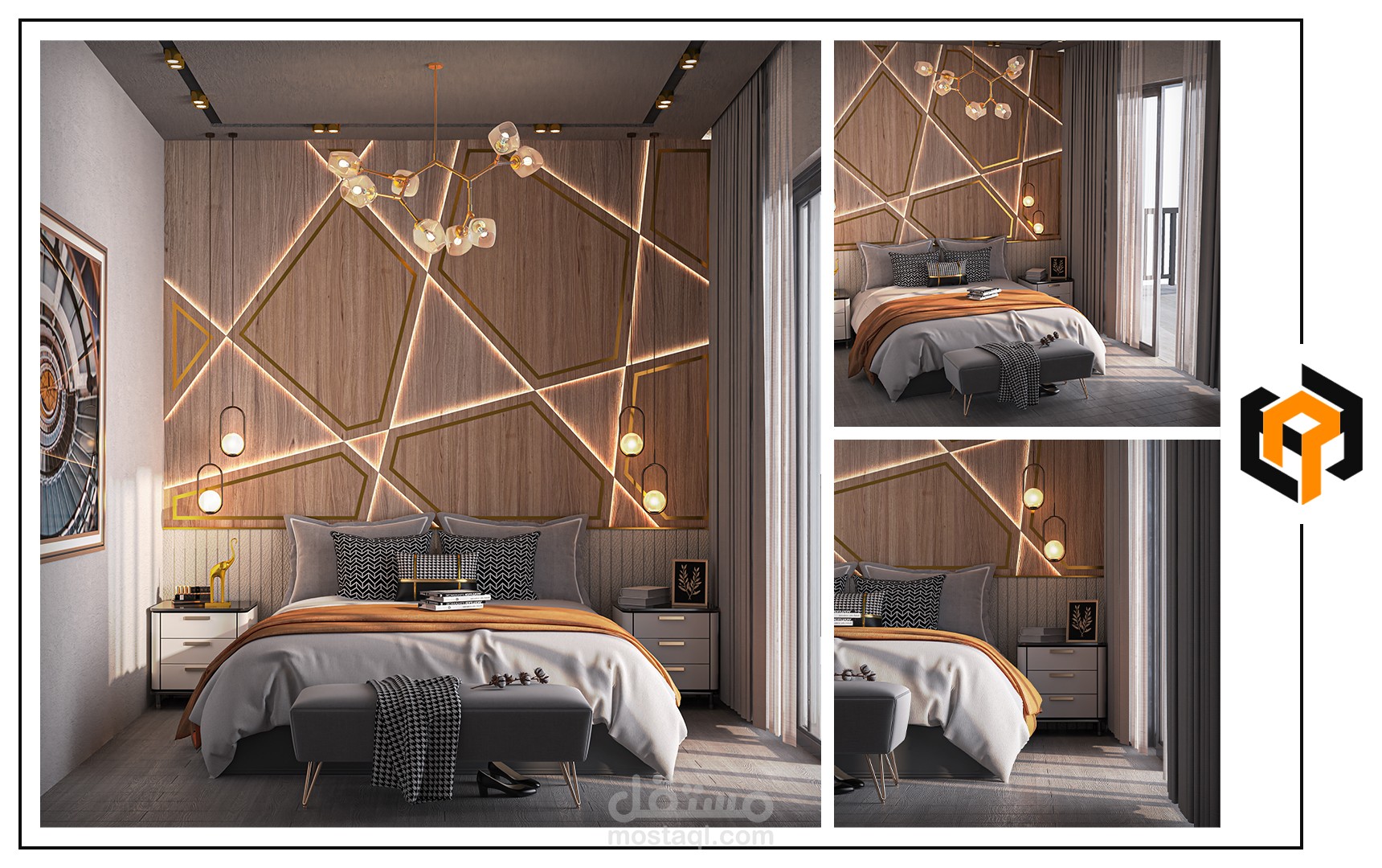Modern Bedroom By 3Dsmax & V-Ray